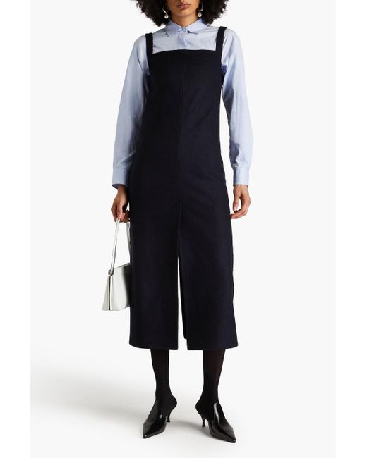 Loulou de Saison Black Stora midikleid aus einer wollmischung