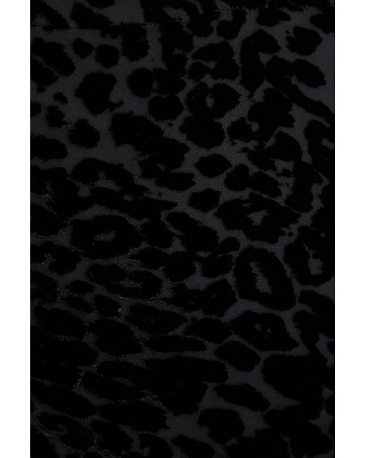 Nicholas Black Ariel robe aus devoré-samt mit leopardenprint