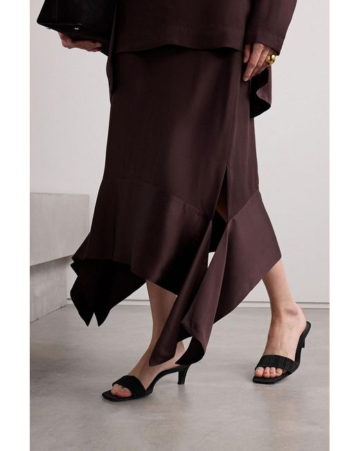Totême  Black Moire Mules