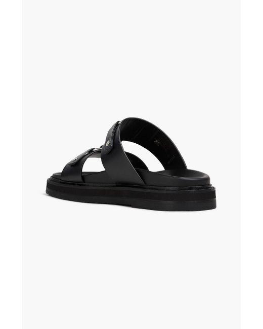 Céline Black Aqua Jacquard And Leather Sandals for men