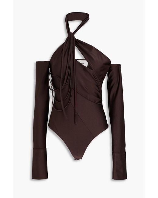 Coperni Brown Cutout Stretch-Jersey Bodysuit
