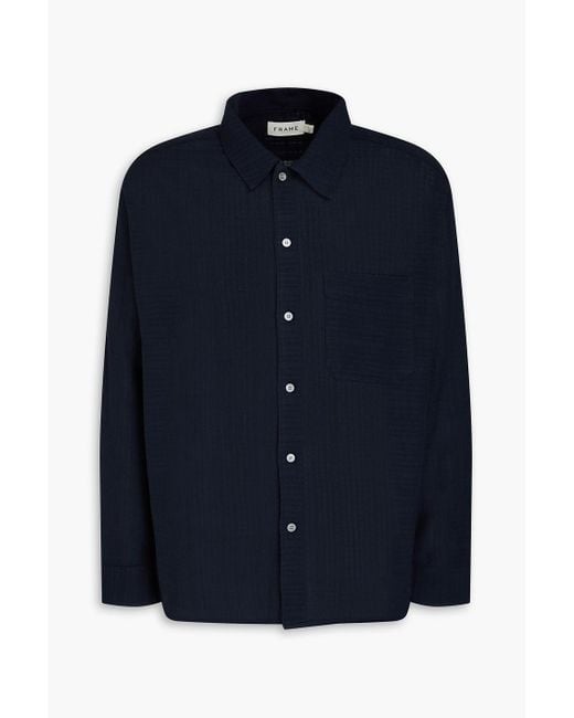 FRAME Blue Cotton-Gauze Shirt for men