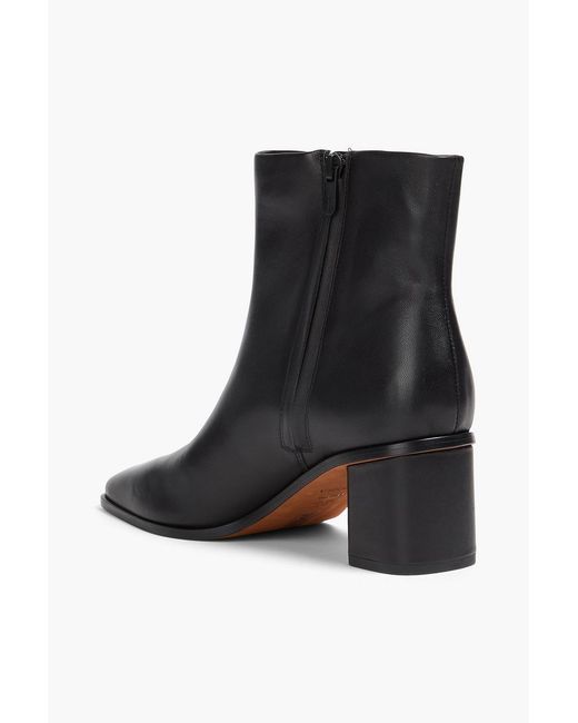 Vince Black Gema Leather Ankle Boots