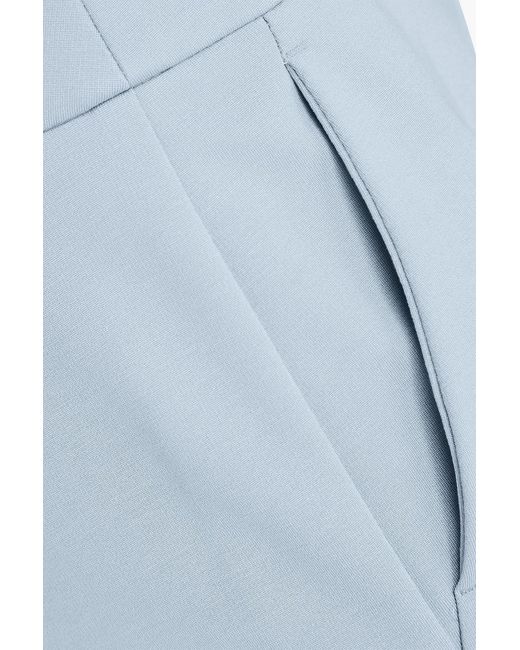 Max Mara Blue Pegno Cropped Jersey Slim-leg Pants