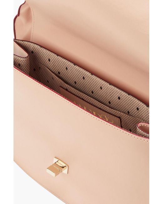 Red(v) Pink Ruffled Leather Shoulder Bag