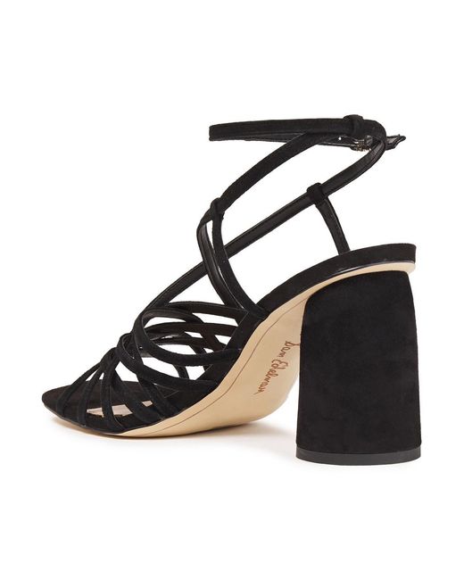 Sam Edelman Black Daffodil Suede Sandals