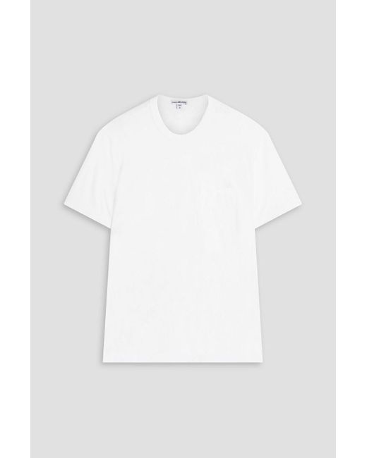James Perse T-shirt aus einer baumwoll-leinenmischung in White für Herren