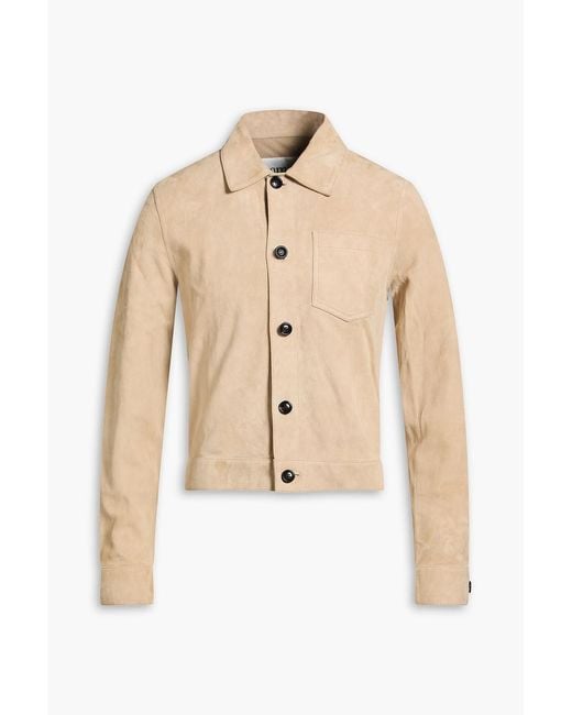 AMI Natural Suede Overshirt for men