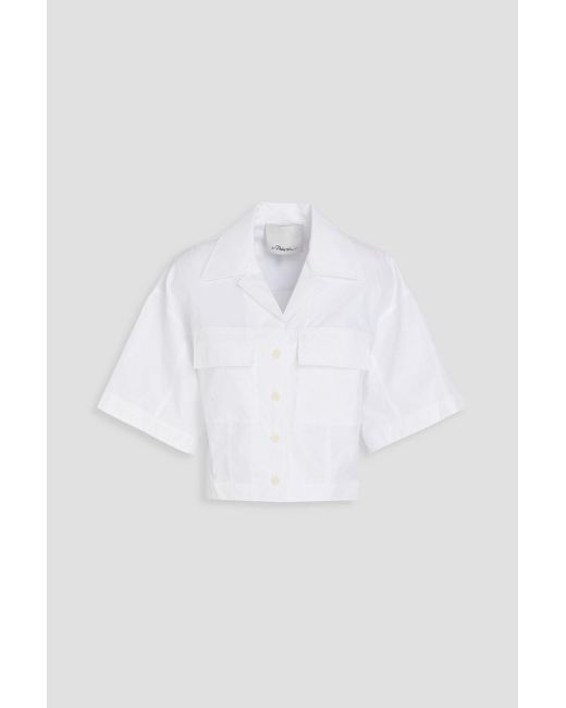 3.1 Phillip Lim White Cotton-blend Poplin Shirt