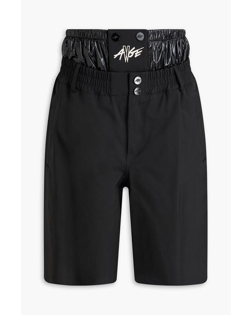Moncler Black Layered Printed Shell Shorts for men