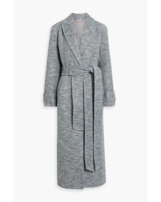 Victoria Beckham Gray Tweed Coat