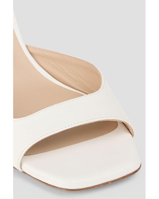 Stuart Weitzman White Leather Sandals