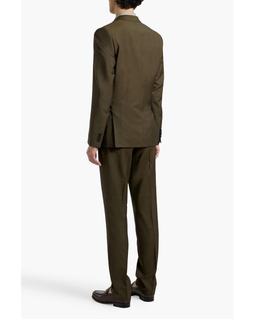 Paul Smith Green Wool And Mohair-Blend Suit for men