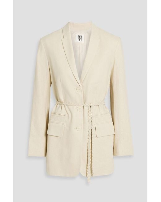 By Malene Birger Natural Porter Linen-Blend Blazer