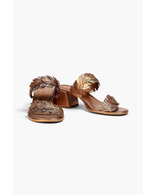 Farm Rio Metallic Monstera Sandals
