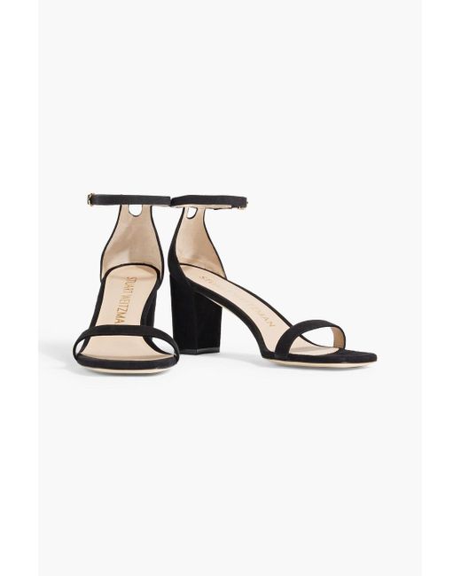 Stuart Weitzman Black Suede Sandals