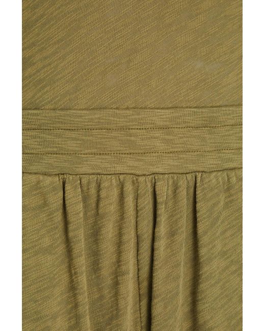 ATM Green Slub Cotton-Jersey Jumpsuit