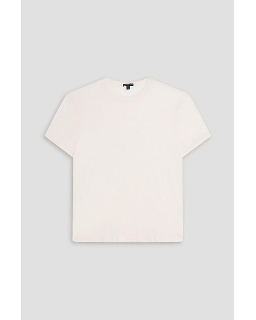 James Perse White Cotton And Cashmere-Blend Jersey T-Shirt for men