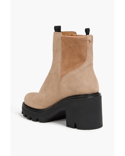 Rag & Bone White Quinn Suede Platform Ankle Boots