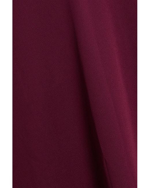 Stella McCartney Purple Lace-trimmed Satin Maxi Dress