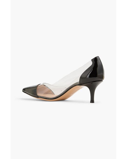 Gianvito Rossi Black Plexi 55 Patent-Leather And Pvc Pumps
