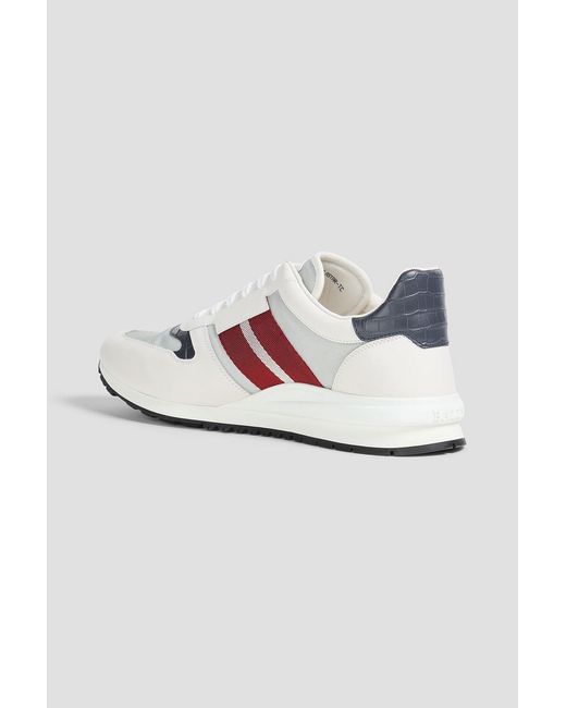 Bally White Astar Mesh And Leather Sneakers for men