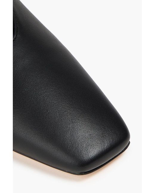 STUDIO AMELIA Black Zadie 90 Leather Slingback Pumps