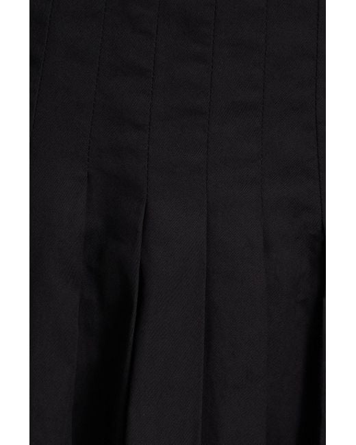 Aje. Black Arles Off-the-shoulder Cotton-poplin Mini Dress