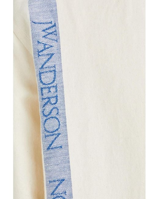 J.W. Anderson White Jacquard-trimmed Cotton And Linen-blend Shirt for men
