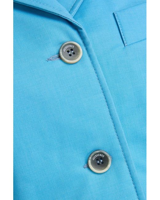 Jacquemus Blue Mouri Grain De Poudre Wool Blazer