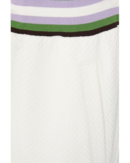 Zimmermann White Textured Stretch-jersey Track Pants