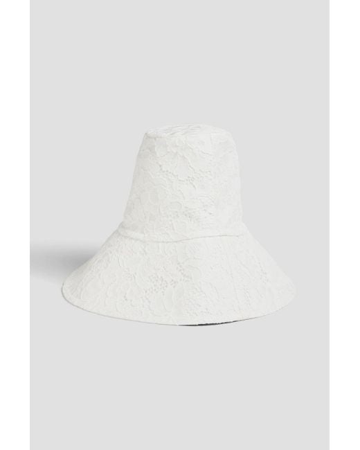 Zimmermann White Corded Lace Sunhat