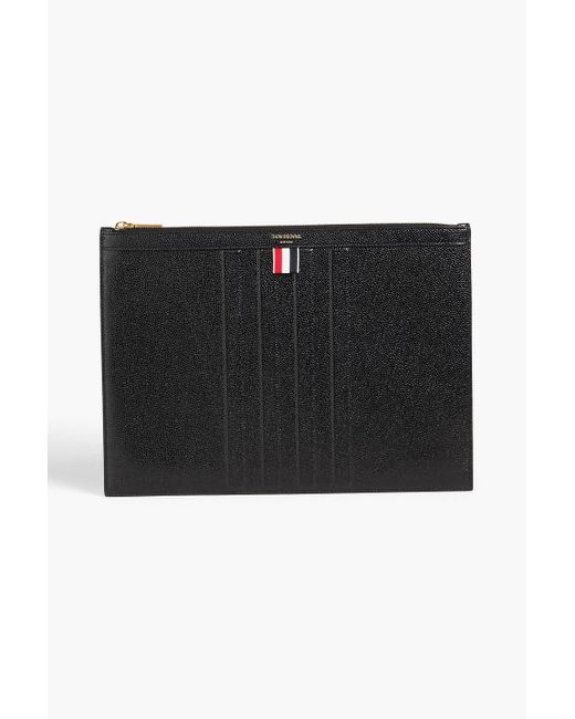 Thom Browne Black Pebbled-leather Document Case for men