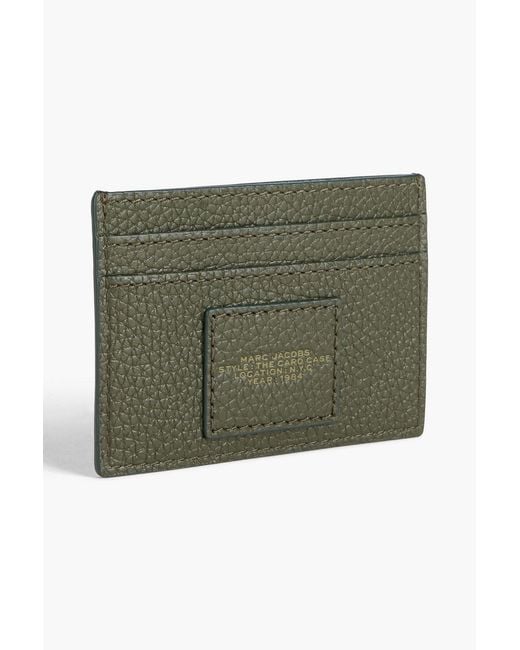 Marc Jacobs Green Pebbled-Leather Cardholder