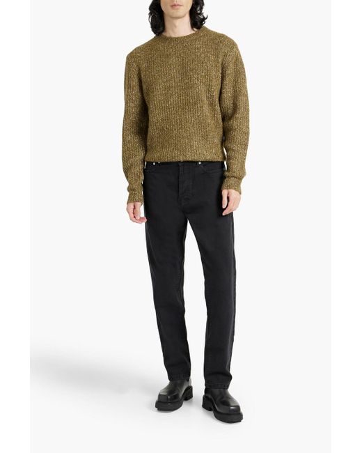 Officine Generale Green Marco Ribbed Alpaca-blend Sweater for men