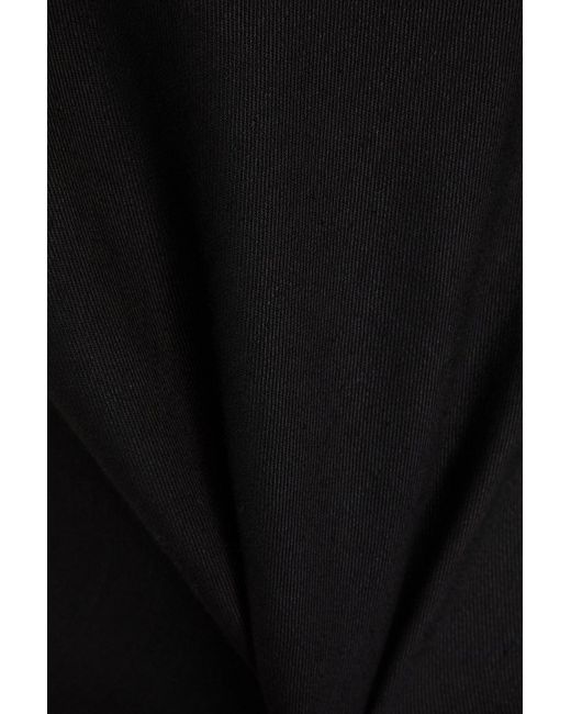 Theory Black Linen-Blend Twill Camisole