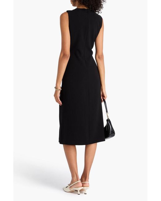 Theory Black Crepe Midi Dress