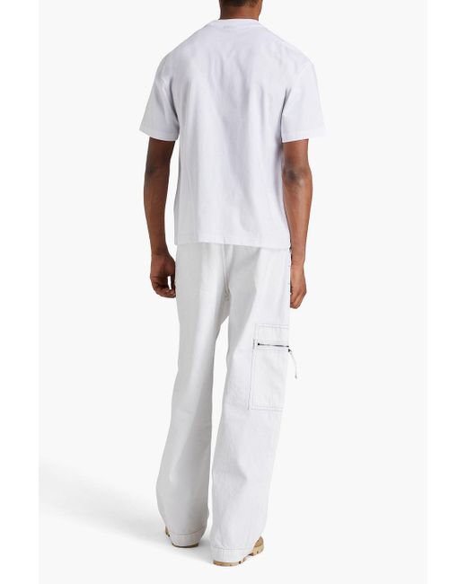 Jacquemus White Printed Cotton-jersey T-shirt for men