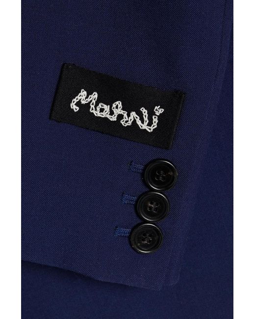 Marni Blue Oversized Wool Blazer for men