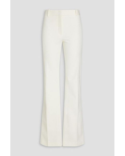 FRAME White Le High Flare Stretch-cotton Flared Pants