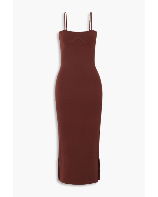 Nanushka Purple Nyoka Stretch-knit Midi Dress