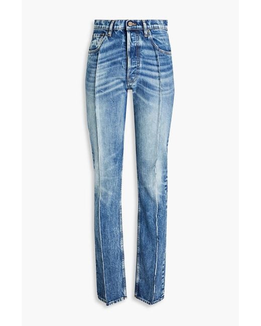 Maison Margiela Blue Faded High-rise Straight-leg Jeans