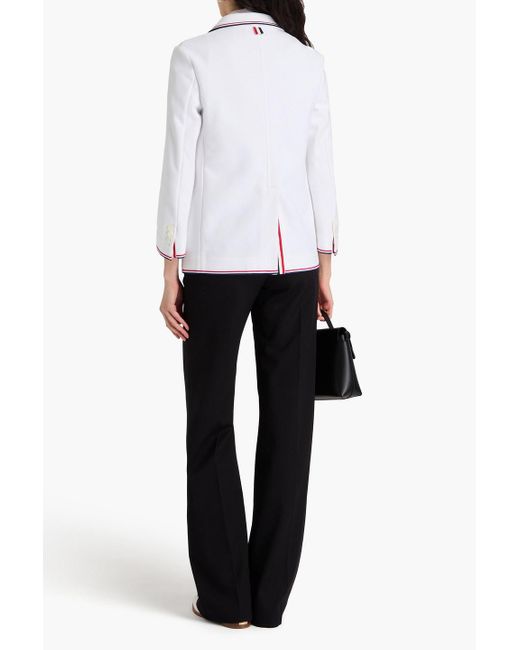 Thom Browne Gray Cotton-Twill Blazer