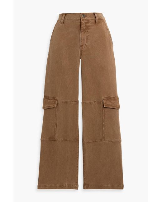 FRAME Brown The Station Cropped Twill Cargo Pants