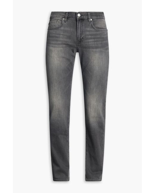 FRAME Gray L'Homme Slim Faded Denim Jeans for men