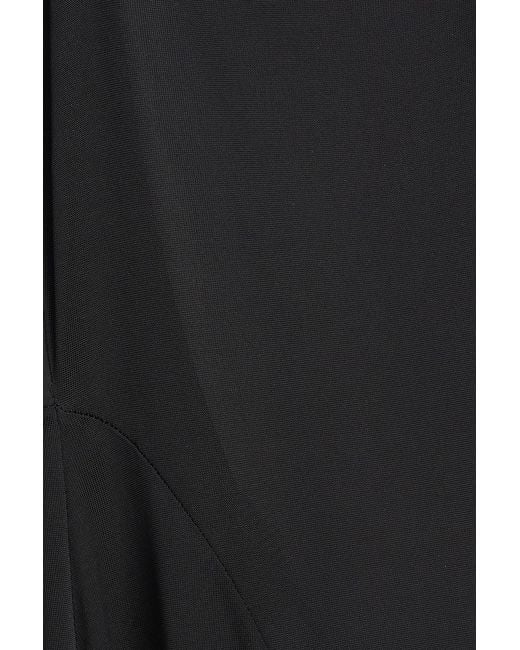 Galvan Black One-sleeve Satin Maxi Dress
