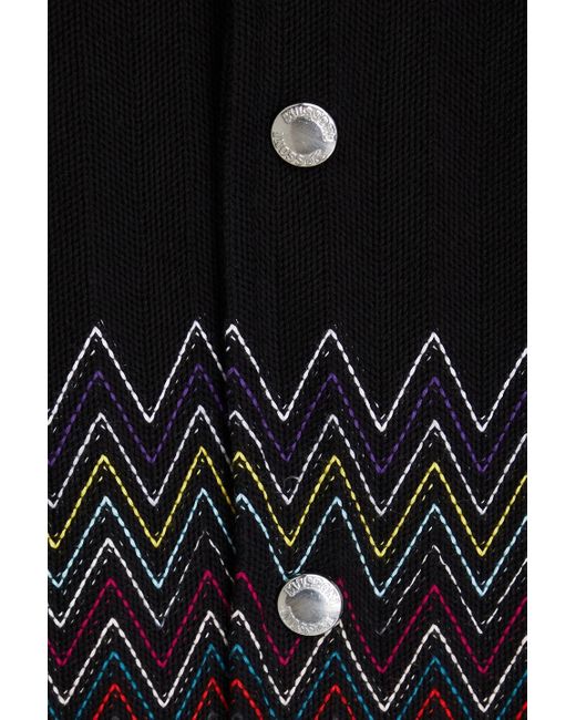 Missoni Black Jacquard-knit Cotton Bomber Jacket for men