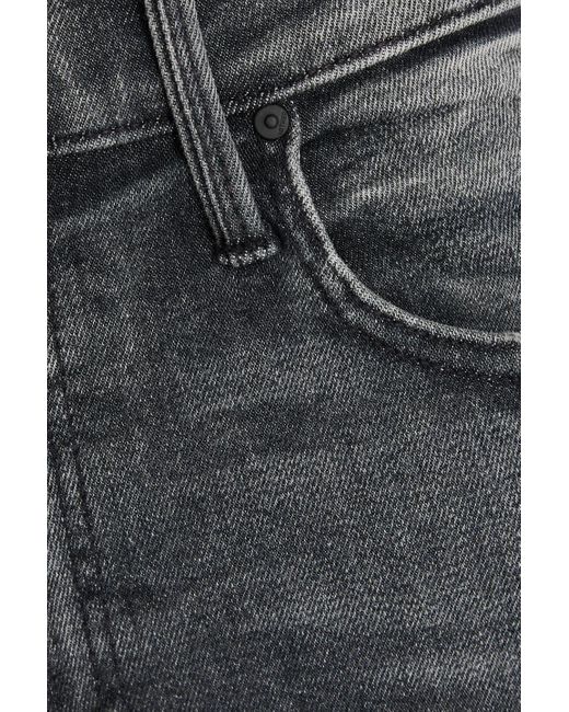 Mother Gray The mid rise rider skimp halbhohe jeans mit geradem bein
