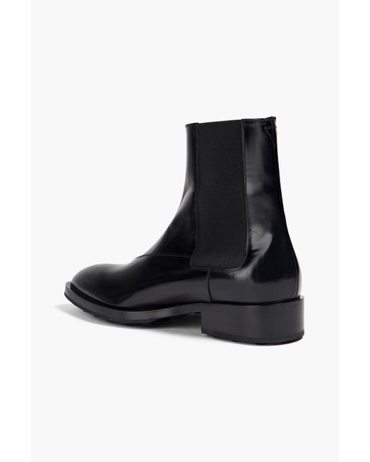 Jil Sander Black Polished-leather Chelsea Boots for men