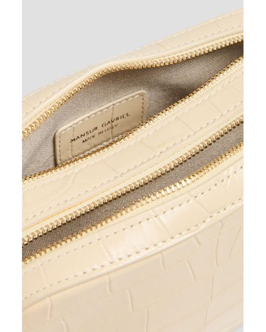 Mansur Gavriel Natural Crossbody bag aus leder mit krokodileffekt